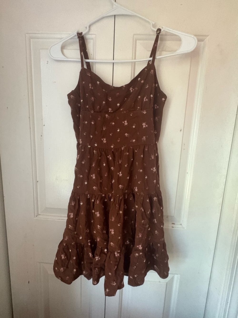 Aeropostale Brown Floral Tiered Sundress